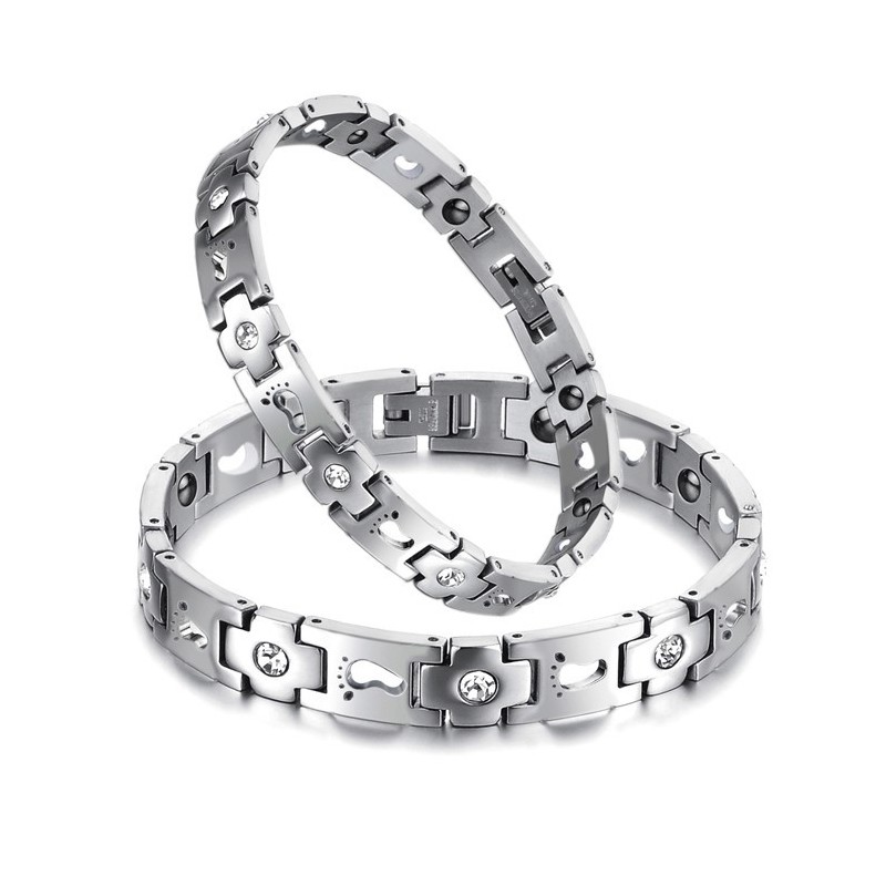 Drottning Av Kvalitet I Titanarmband För Älskare Med Strass Drottning Av Kvalitet I Titanarmband För Älskare Med Strass