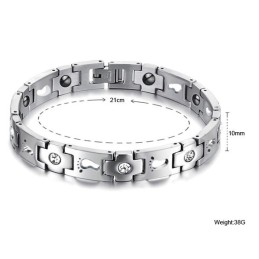 Drottning Av Kvalitet I Titanarmband För Älskare Med Strass