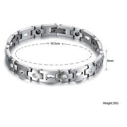 Drottning Av Kvalitet I Titanarmband För Älskare Med Strass