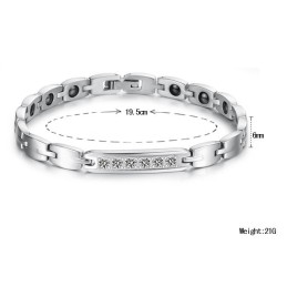 Tillförlitligt Kvalitetshälsoarmband I Titan För Älskare Med Strass