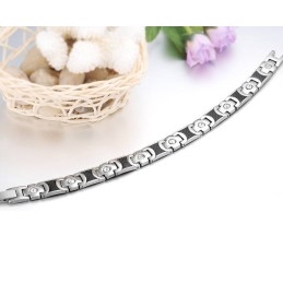Överlägsen Kvalitet Hälso Titanarmband För Älskare Med Strass