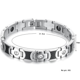 Överlägsen Kvalitet Hälso Titanarmband För Älskare Med Strass