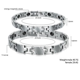Utmärkt Kvalitetshälsoarmband I Titanium För Älskare