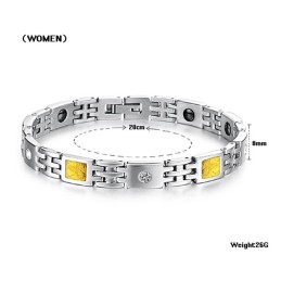 Överlägsen Kvalitet Hälso Titan Lodestone Armband För Älskare Med Strass