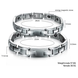 Utmärkt Kvalitetshälsoarmband I Titanium För Älskare