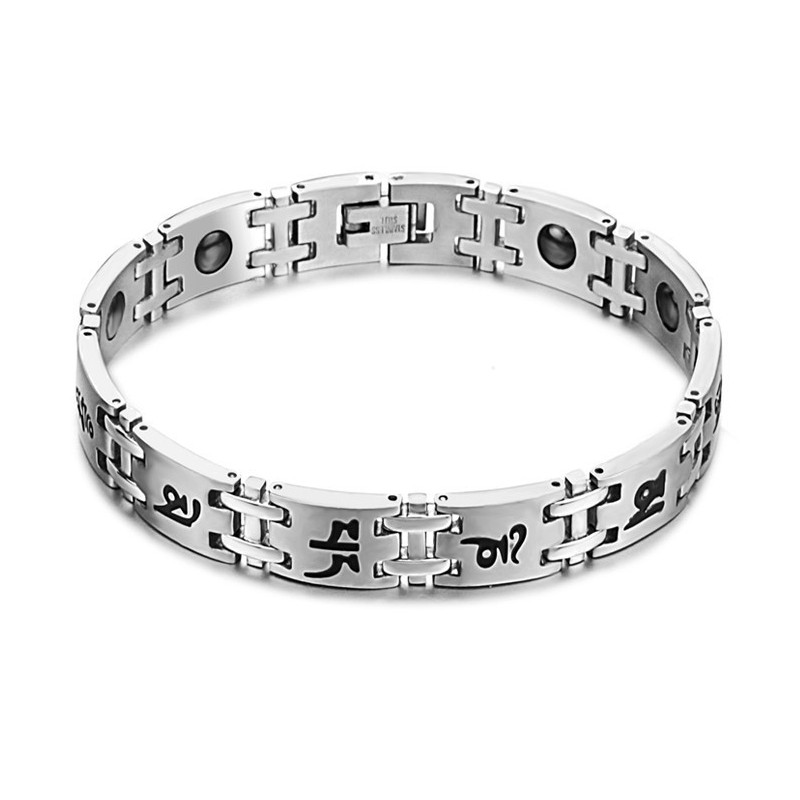 Stabilt Kvalitetsarmband I Titanium Med Lodestone Stabilt Kvalitetsarmband I Titanium Med Lodestone