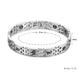 Stabilt Kvalitetsarmband I Titanium Med Lodestone