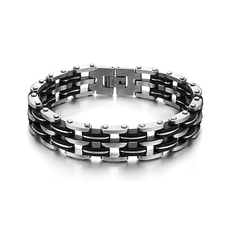 Kvalitets- Och Kvantitetsgaranterat Manligt Titansilikonarmband Kvalitets- Och Kvantitetsgaranterat Manligt Titansilikonarmband