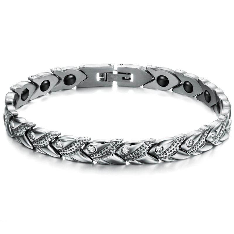 Världsomspännande Hälsoarmband I Titan Med Lodestone Världsomspännande Hälsoarmband I Titan Med Lodestone