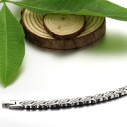 Världsomspännande Hälsoarmband I Titan Med Lodestone