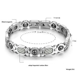 Drottningen Av Kvalitetshälsa Titanarmband Med Lodestone
