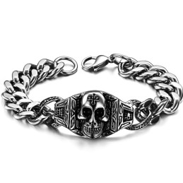 Armband Av Skalle I Titan Av Högsta Kvalitet