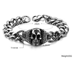 Armband Av Skalle I Titan Av Högsta Kvalitet