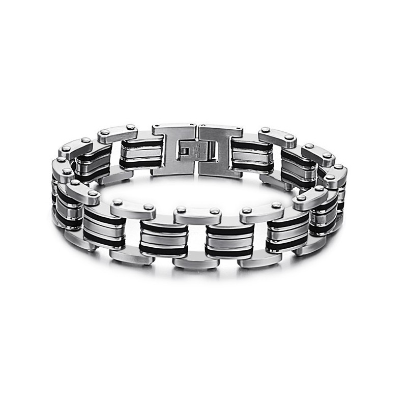 Stabil Kvalitet För Manligt Klassiskt Titansilikonarmband Stabil Kvalitet För Manligt Klassiskt Titansilikonarmband