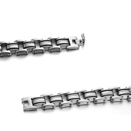Stabil Kvalitet För Manligt Klassiskt Titansilikonarmband