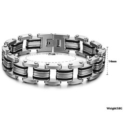 Stabil Kvalitet För Manligt Klassiskt Titansilikonarmband