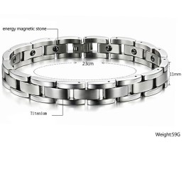 Brett Utbud Av Titanarmband För Mäns Hälsa