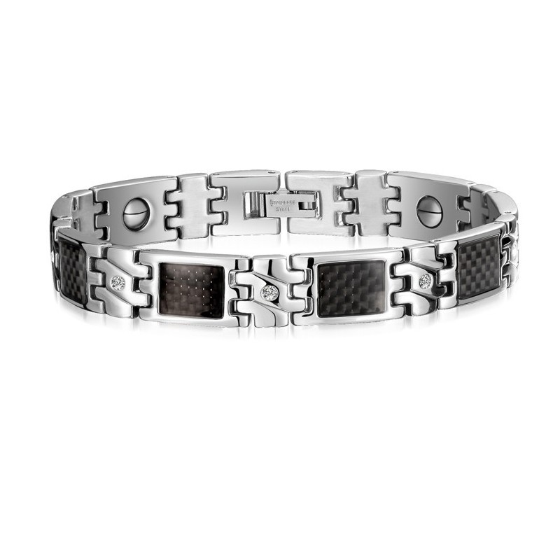 Världsomfattande Känt Titanarmband Med Lodestone Världsomfattande Känt Titanarmband Med Lodestone