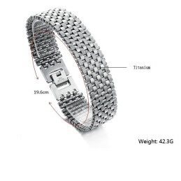Högkvalitativt Manligt Koncist Titanarmband