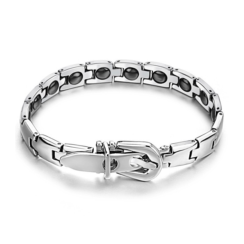 Pålitligt Prestandahälsoarmband I Titan Med Lodestone Pålitligt Prestandahälsoarmband I Titan Med Lodestone