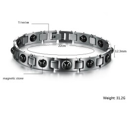Drottningen Av Kvalitetshälsa Titanarmband Med Lodestone