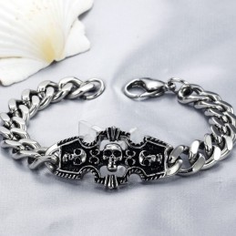Utmärkt Kvalitet Manligt Skalle Titanarmband