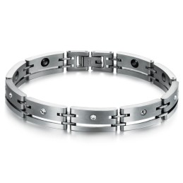 Högkvalitativt Manligt Titanarmband I Lodestone