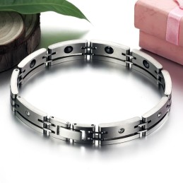 Högkvalitativt Manligt Titanarmband I Lodestone