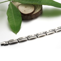 Högkvalitativt Manligt Titanarmband I Lodestone
