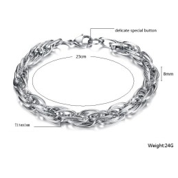 Kompletta Specifikationer För Män I Titanarmband