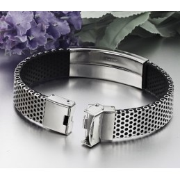 Slitstarkt Manligt Armband I Titan Med Great Wall-Motiv