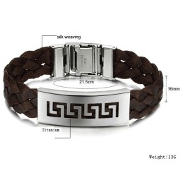 Pålitlig Prestanda För Män Great Wall Titanium Armband