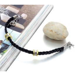 Högkvalitativt Kortfattat Titanläderarmband