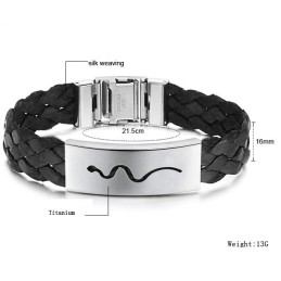 Pålitlig Prestanda För Manlig Viper Titanarmband