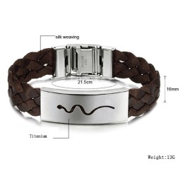 Pålitlig Prestanda För Manlig Viper Titanarmband