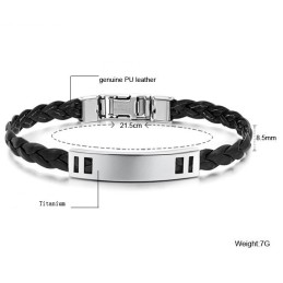 Lättanvänd Armband I Titanläder För Kvinnor