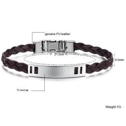 Lättanvänd Armband I Titanläder För Kvinnor
