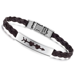 Stabil Kvalitet Kvinnlig Älskling Titan Läderarmband