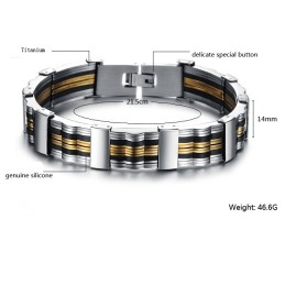 Pålitlig Kvalitets Titan Silikon Armband För Män