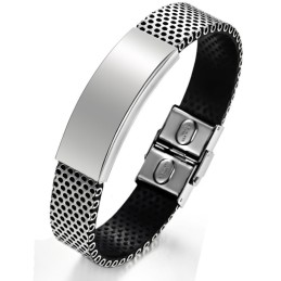 Brett Utbud Av Titanläderarmband För Män