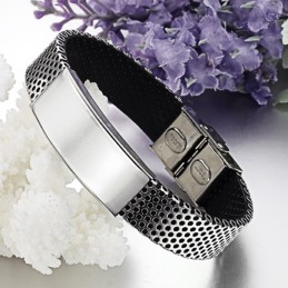 Brett Utbud Av Titanläderarmband För Män