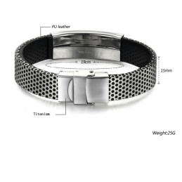 Kvalitets- Och Kvantitetsgaranterat Armband I Titanläder Med Kors För Män