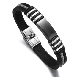 Armband I Titan Silikon Av Högsta Kvalitet För Män