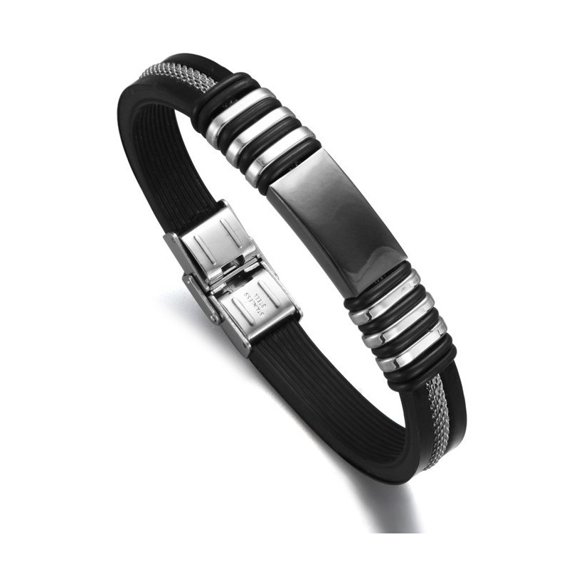 Armband I Titan Silikon Av Högsta Kvalitet För Män Armband I Titan Silikon Av Högsta Kvalitet För Män