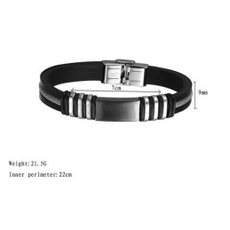 Armband I Titan Silikon Av Högsta Kvalitet För Män