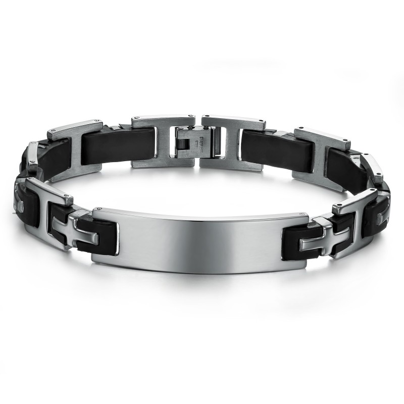 Slitstarkt Armband I Titan Silikon För Män Slitstarkt Armband I Titan Silikon För Män