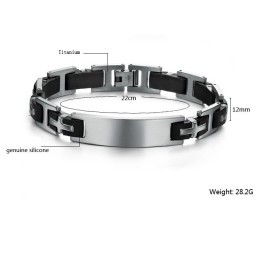 Slitstarkt Armband I Titan Silikon För Män