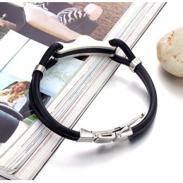 Kungen Av Kvantitet Svart Titan Läderarmband