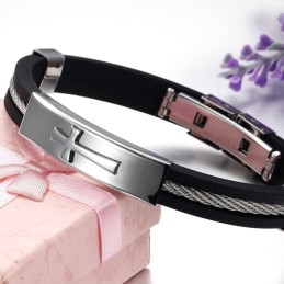 Utmärkt Kvalitet Manligt Kors Titanarmband