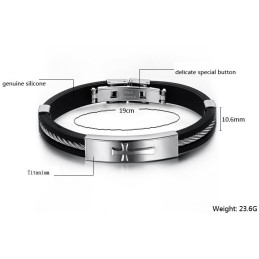 Utmärkt Kvalitet Manligt Kors Titanarmband